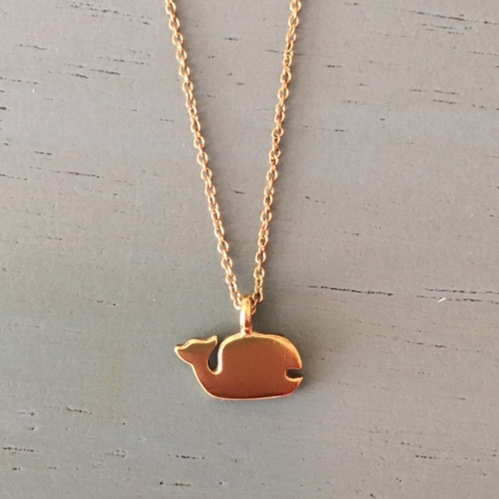 Gold Love Family Whale ShortChain Necklace Pendant - Picture 1 of 4